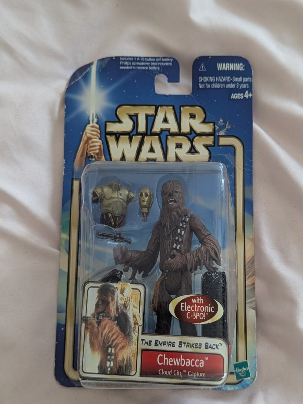 2002 Hasbro Star Wars Chewbacca Cloud City Capture Action Figure Sealed MOC